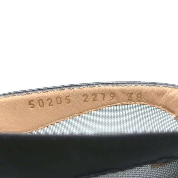 Gianvito Rossi Peep Toe Lace-Up Boots Black Leather & Mesh Size 38 - Picture 11 of 12